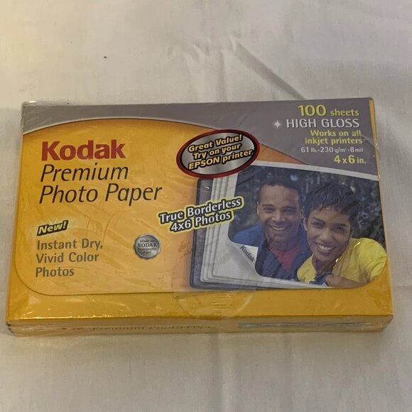 Kodak Premium Photo Paper - 100 Sheets - High Gloss - Inkjet - 4" x 6" - 156 526 - Picture 11 of 11